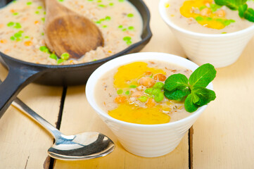 Hearty Middle Eastern Chickpea and Barley Soup