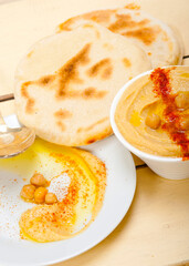 Hummus with pita bread