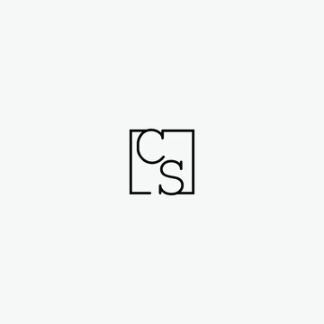 CS retro initial logo best in high quality professional design that will print well across any print media