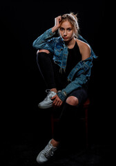 Studio fashion portrait