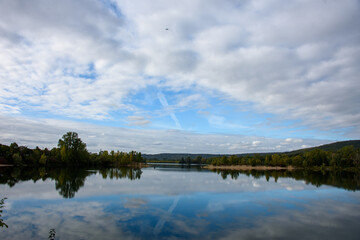 vue de la Base de loisirs du Val de Seine à l'ouest de Paris