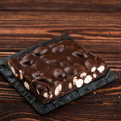 Dark chocolate almond bark, dark chocolate with almonds