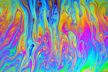 abstract background. macro photograph of the surface of a soap bubble