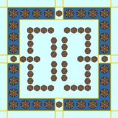 ornament golden star as element of ornamental pattern 