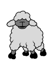 Lustiges stehendes Schaf 