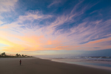 Sunset on a brazilian beach