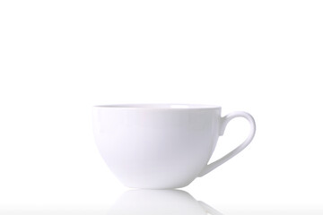 Ceramic mug on white background.