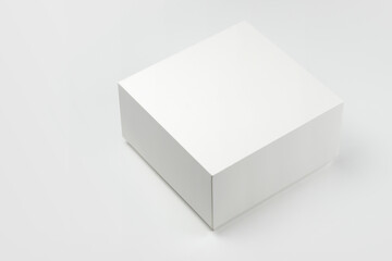 White box on white background.