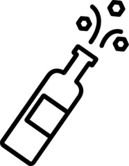 champagne line icon
