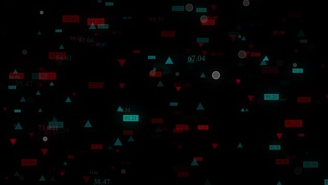 This stock motion graphics shows data counters, this background will adorn your projects related to digital technologies, cations, changing data.