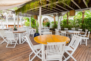 Beautiful Greek Style Restaurant Lounge Rustic Contemporary Architecture Decoration Garden By The Lake