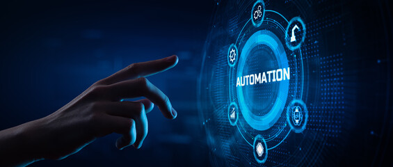 Automation RPA Workflow business industrial process optimisation. Innovation technology concept....