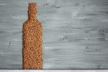 Grains and alcohol bottle - 480755661