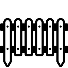 fence solid line icon
