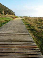 Wooden path to the beach