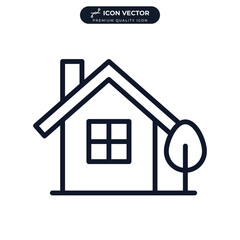home icon symbol template for graphic and web design collection logo vector illustration