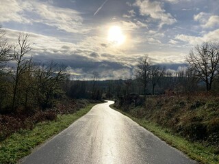 Carretera rural en Galicia