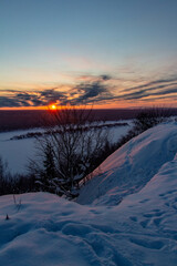 sunset in the mountains