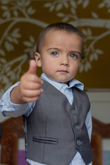 elegant diplomatic boy portrait