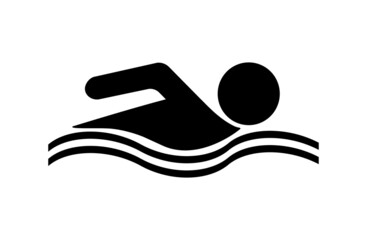 Swimming symbol icon vector illustration on white background