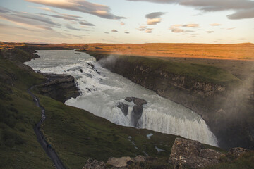 waterfall in the mountains