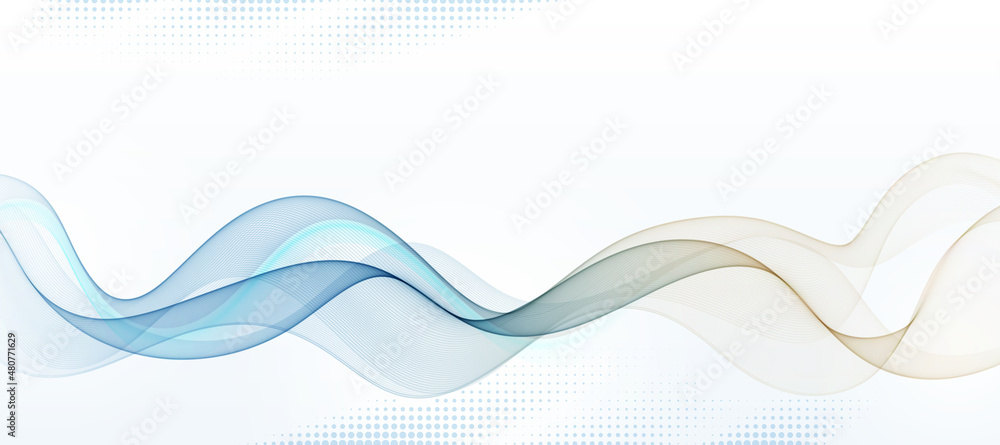 Aufkleber modern colorful vector wave abstract design background