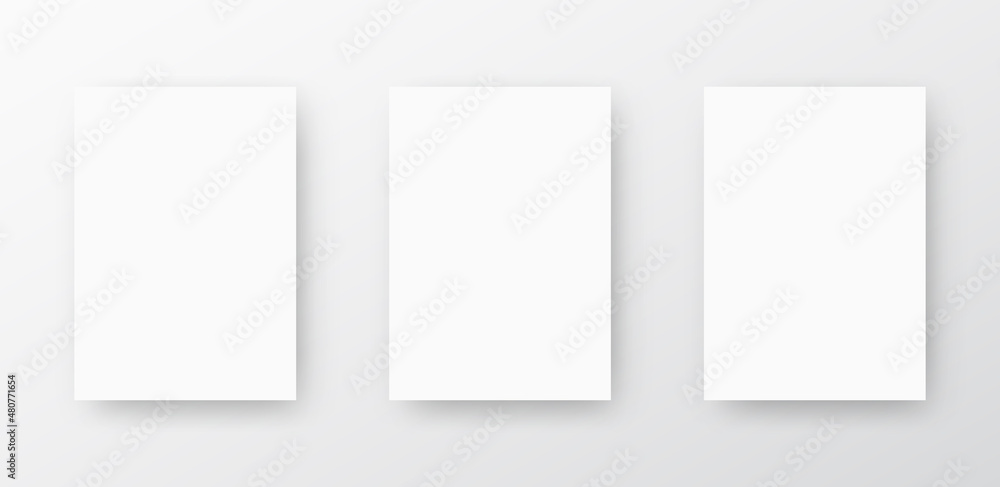Aufkleber rectangular blank paper, web banner or template for your design, soft shadow and space for text vect