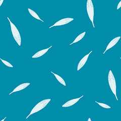 Feathers seamless pattern. Background feather of bird.
