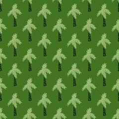 Palm tree seamless pattern. Tropical background.
