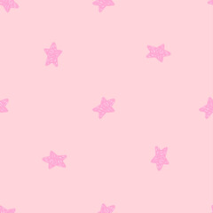 Stars seamless pattern. Hand drawn background celebration.