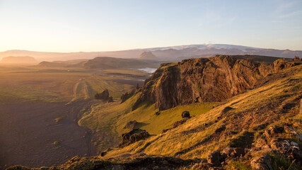 sunset in the mountains