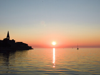 Sunset in the Mediterranean sea.