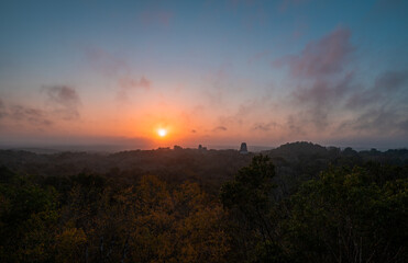 Junggle sunrise mayan