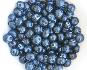 Bunch of blueberries in a bowl