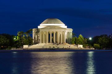 Jefferson Memorial at night - Washington DC United States