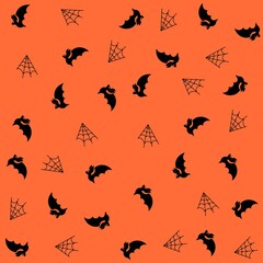 Obraz na płótnie Canvas Illustration pattern bat with background halloween design