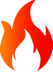 Abstract, Fire logo in a trendy style. Isolated on a white background, Vector Illustrations. 