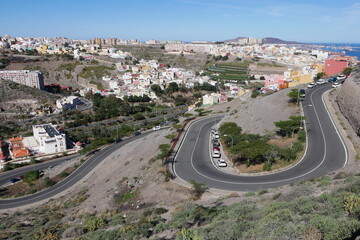Stra&szlig;enkurve in Las Palmas de Gran Canaria