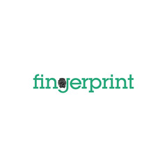 fingerprint logo design with logotype concept design graphic