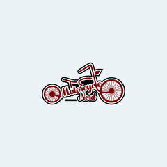 motorbike logo design with typography concept for automotive