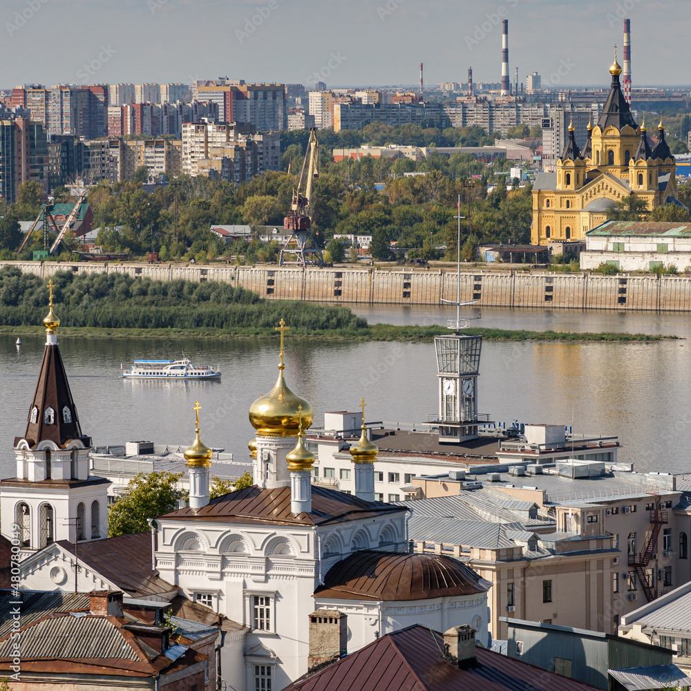 Wall mural overlooking nizhny novgorod