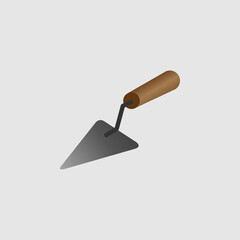 Trowel icon. Cartoon of sickle vector icon