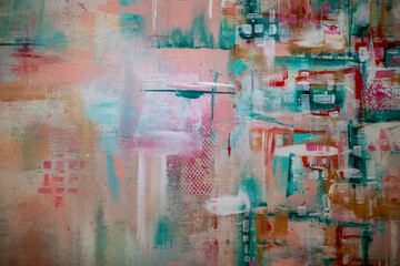Abstract art with splashes of multicolor paint, as a fun, creative & inspirational background texture 