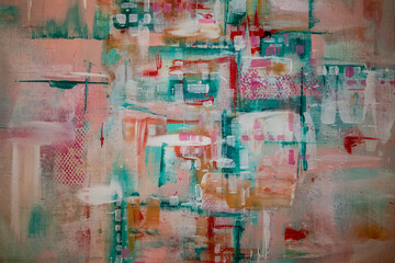 Abstract art with splashes of multicolor paint, as a fun, creative & inspirational background texture 