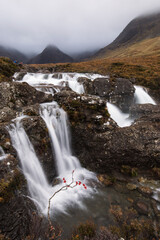The Fairy Pools during rainy time, Glen Brittle, Skye, Scotland.
