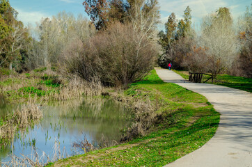 Pathway in Las Doblas, Sanlucar la Mayor, Seville, Spain