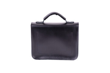 Modern leather casual or business bag isolated on white background
