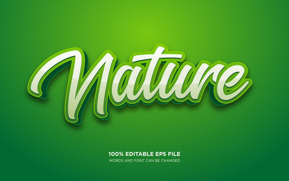 Nature Fresh text style effect	