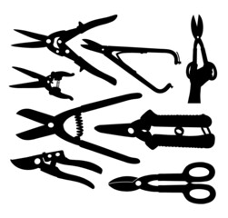 scissor silhouette for zinc, metal, alluminium cutter