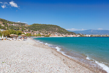 The beach of Nafpaktos, Greece